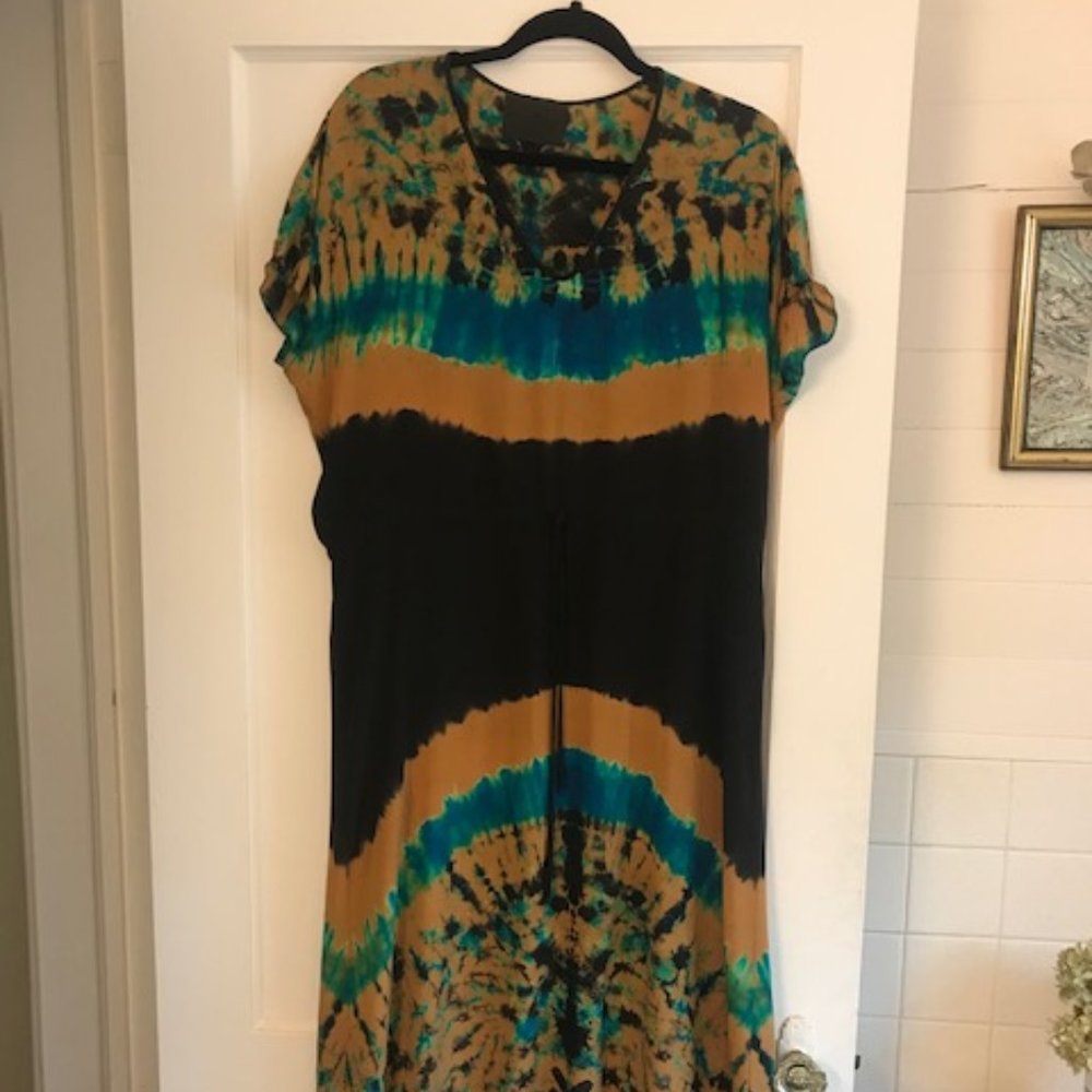 No. 6 Store Multicolor Silk Tie Dye Dress